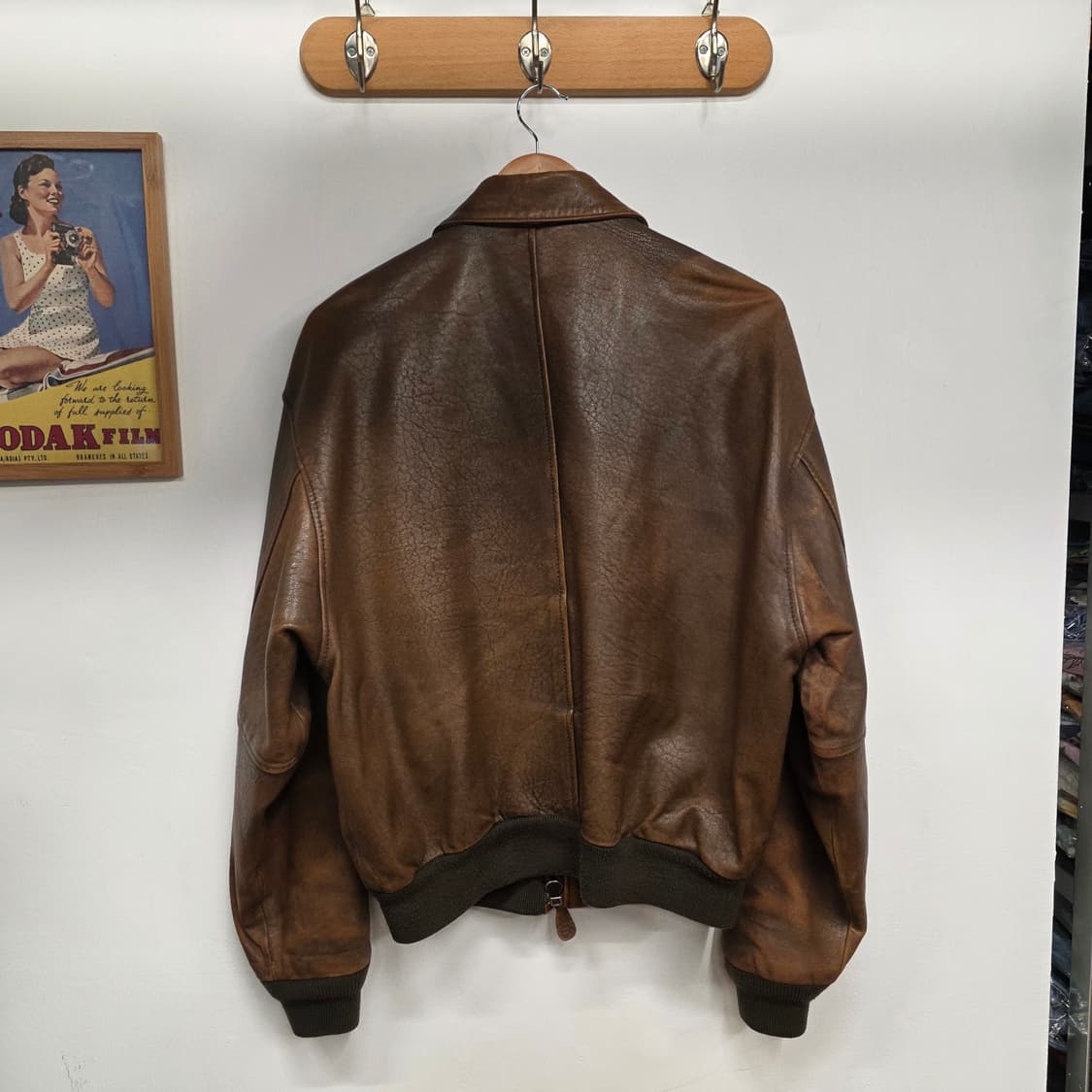 [S]AVIREX 빈티지 아비렉스 A-2 레더 봄버 자켓 상품이미지9