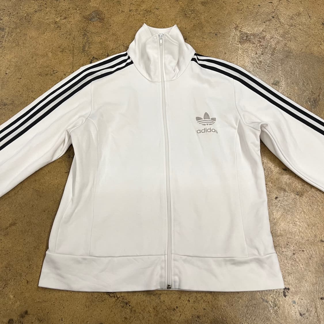 [정품/115] 아디다스 흰색 삼선 트랙탑 져지 b15 상품이미지3