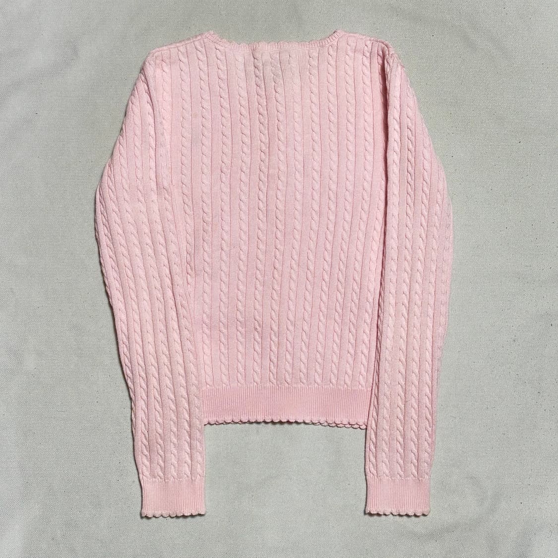 XL 폴로랄프로렌 여성 핑크 케이블 가디건 상품이미지3