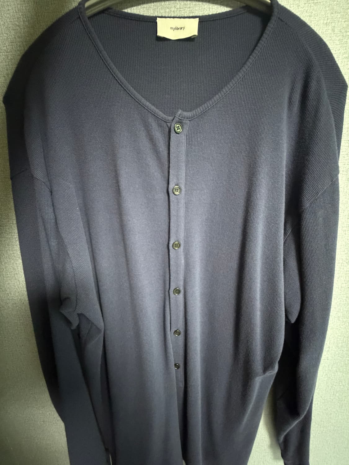 마이라이브러리 116 Waffle Henley Neck - Eclipse 상품이미지2