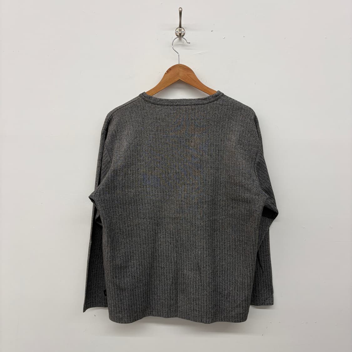 요지 야마모토 차콜 그레이 니트 남/L 상품이미지5