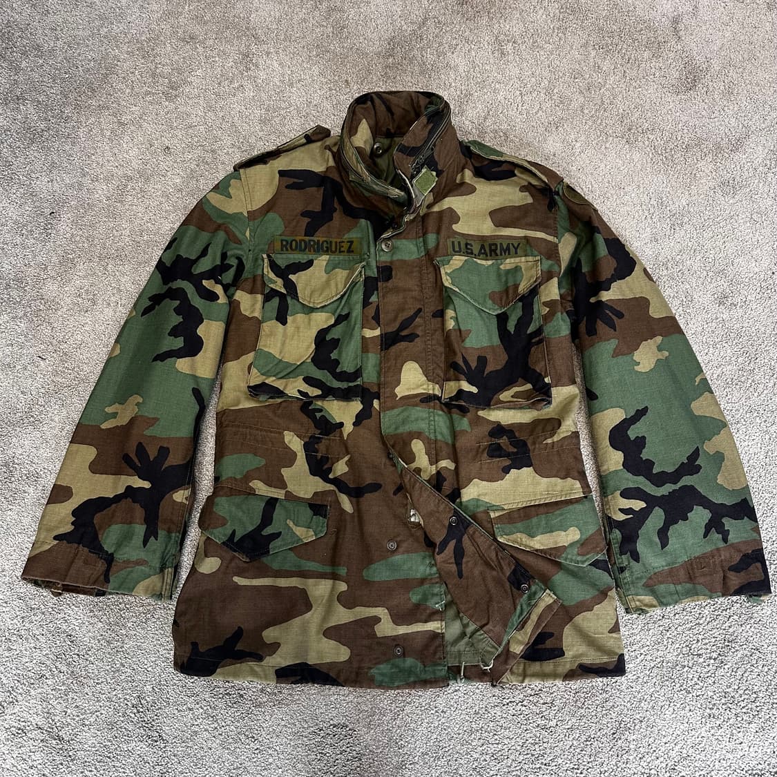 알파인더스트리 밀리터리 카모 M-65 필드 자켓L 상품이미지2
