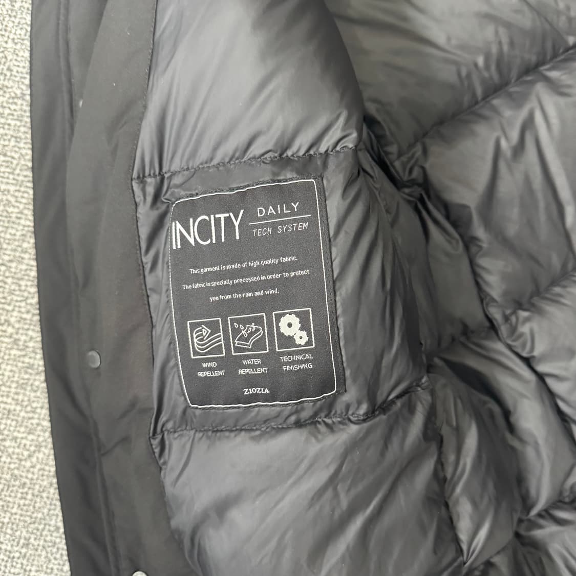 지오지아 블랙 구스 다운 코트 상품이미지6