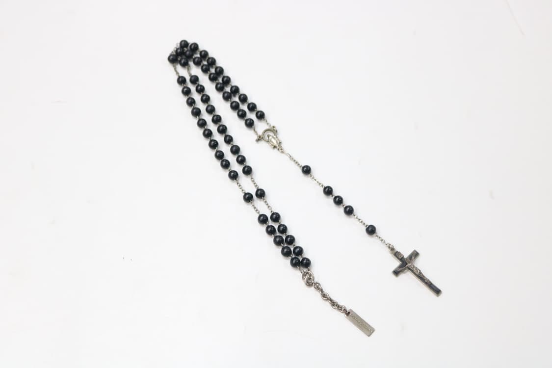 돌체앤가바나 빈티지 블랙 우드 비드 로자리 목걸이 상품이미지2