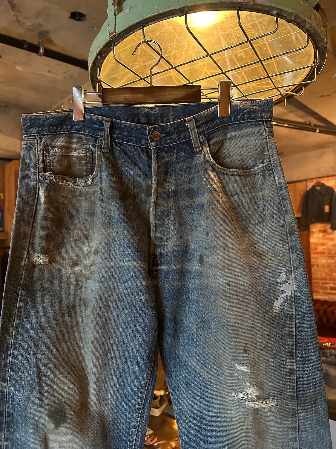 70s USA 빈티지 리바이스 501 66후기 셀비지 데님 팬츠 상품이미지3