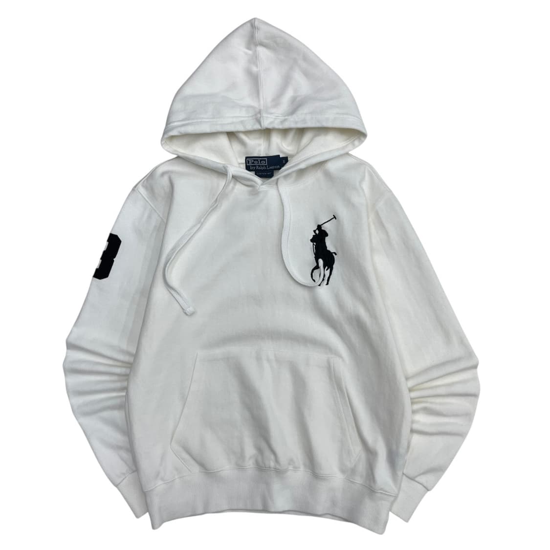 폴로 랄프로렌 블랙 빅포니 화이트 후드 S 상품이미지2