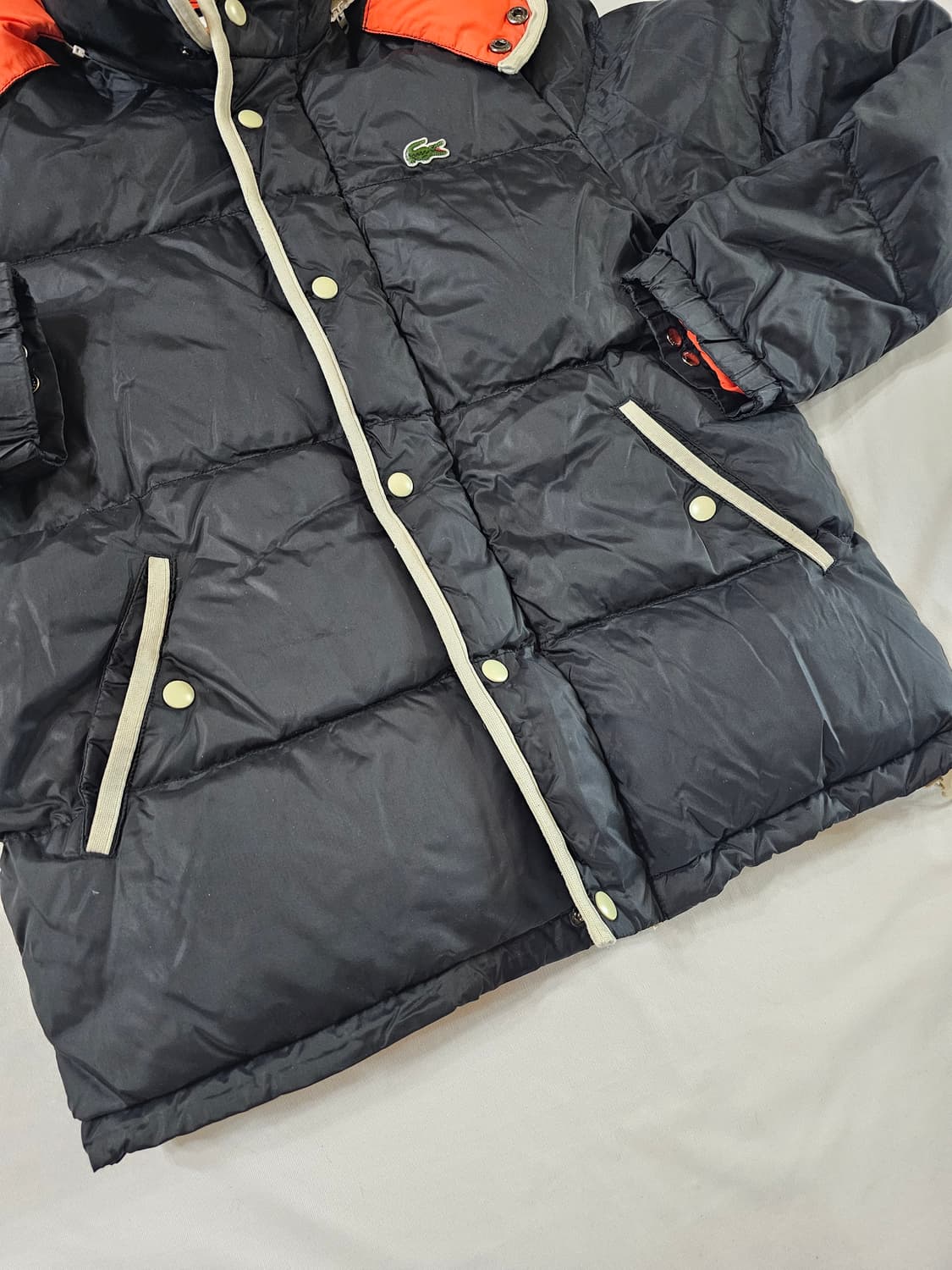 [100,L] 라코스테 남성 후드 덕 다운 패딩 블랙 상품이미지3