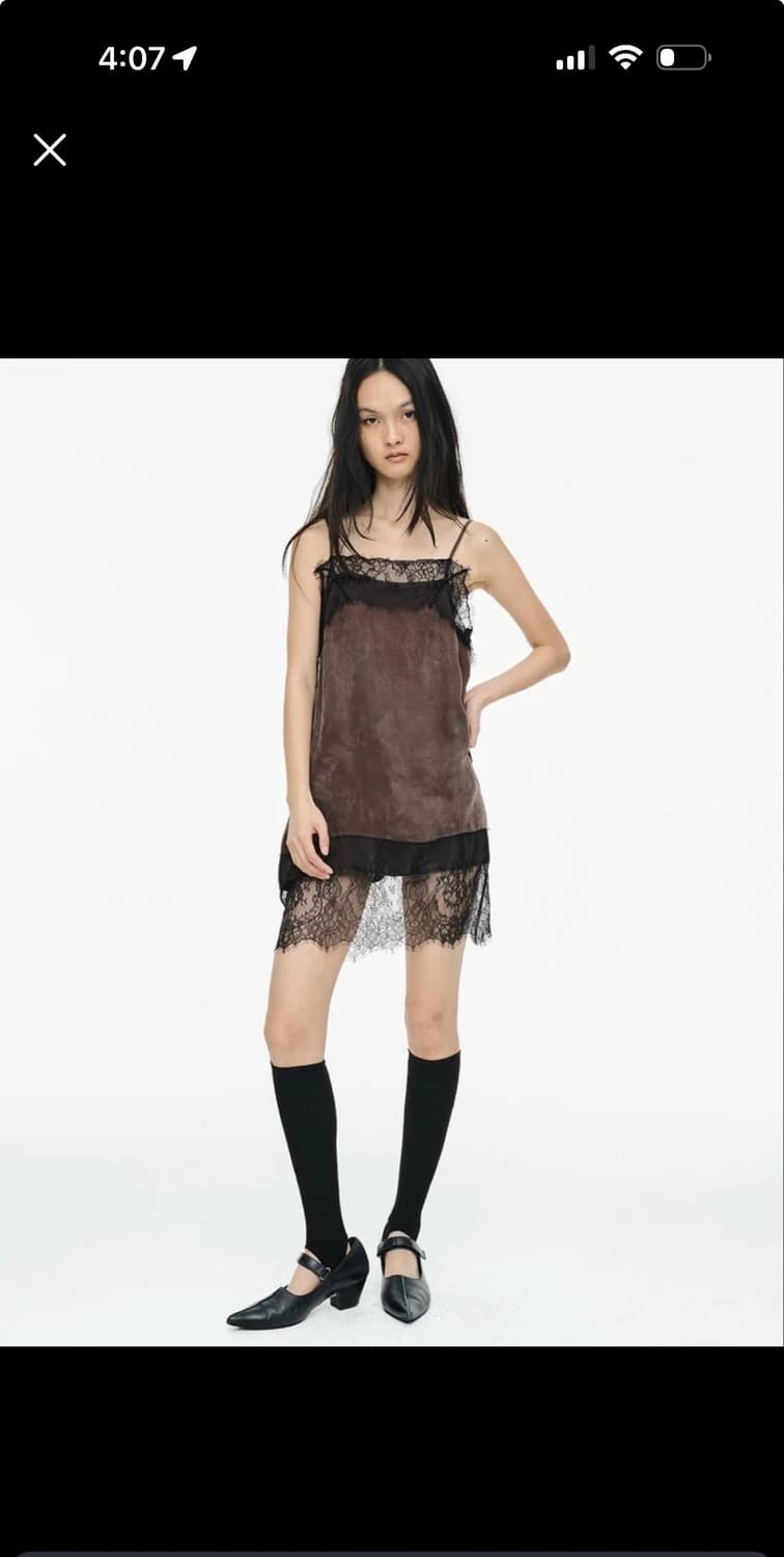 세릭 슬립드레스 브라운 상품이미지2