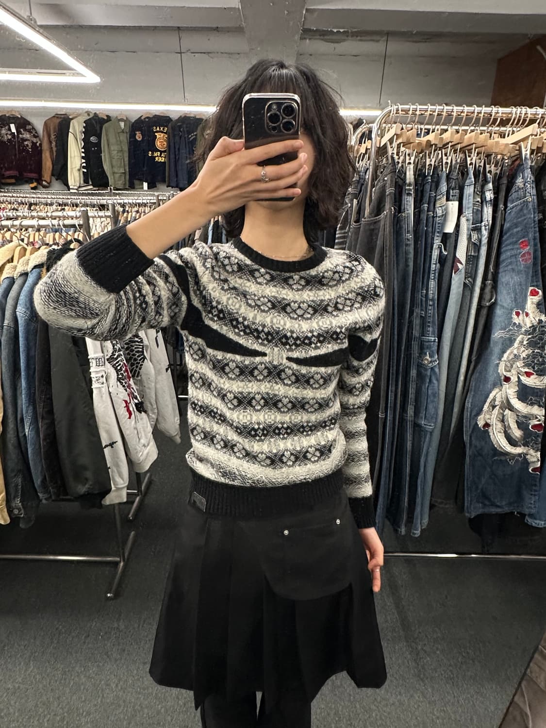 S)디젤 여성 노르딕 패턴 울 스웨터 상품이미지1