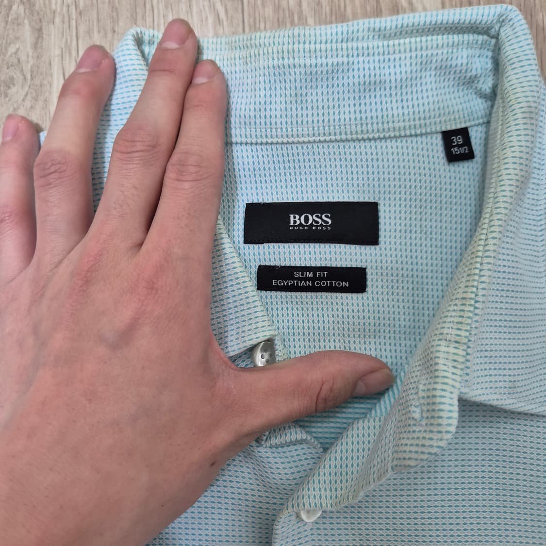 휴고 보스 슬림핏 이집트 코튼 셔츠 상품이미지5