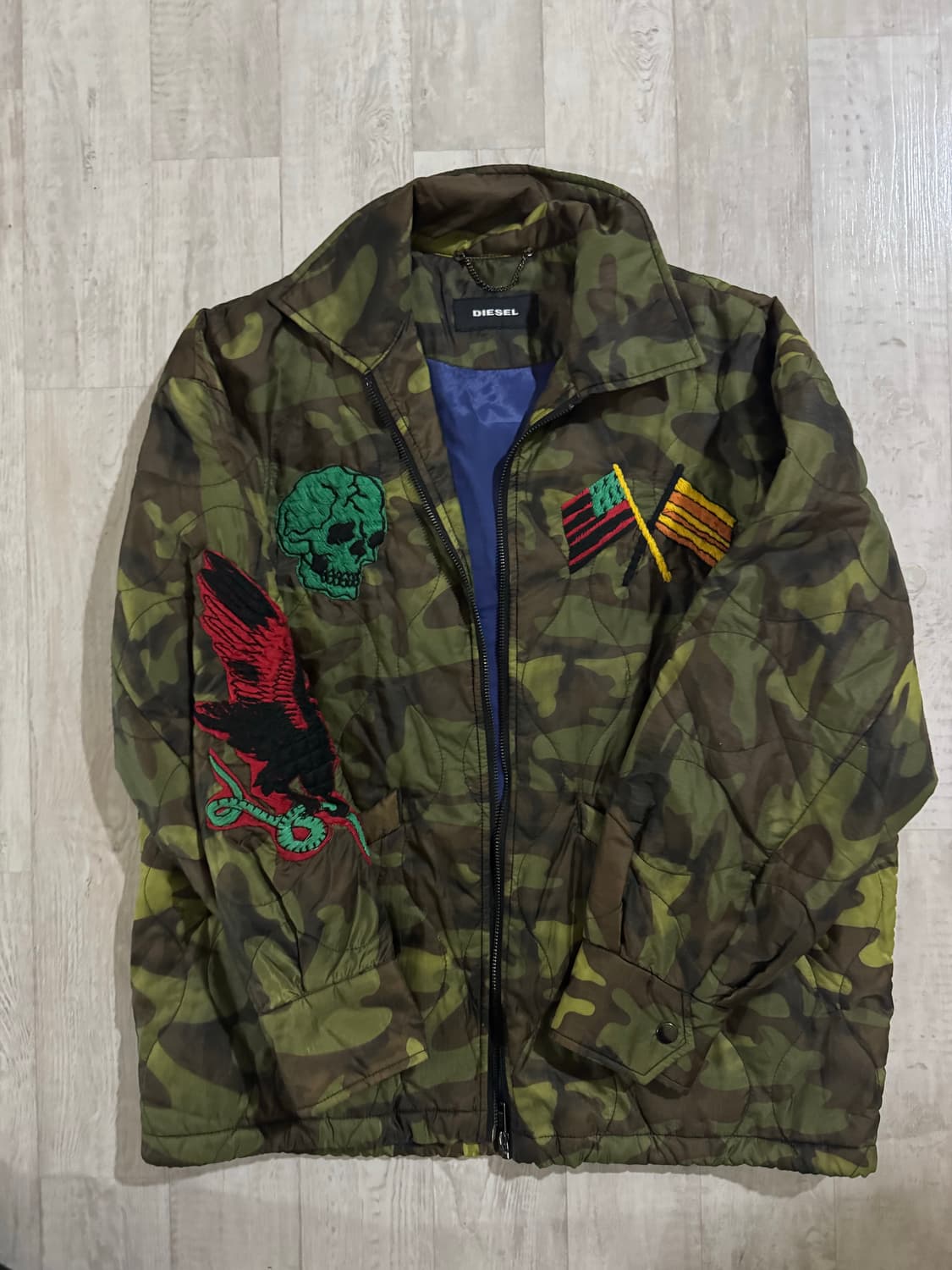 디젤 카모 자수 패치워크 자켓 판매 상품이미지2