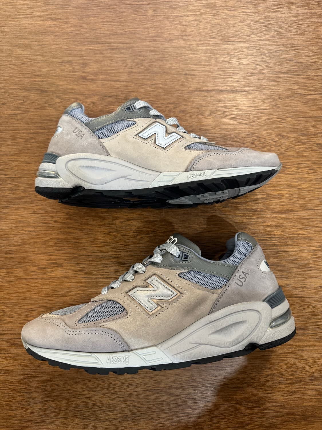 [255mm] 뉴발란스 x 더블탭스 990v2 메이드 인 USA 그레이 상품이미지7