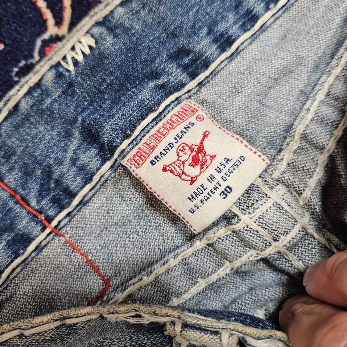 트루릴리젼 조이 슈퍼티 빈티지 y2k 부츠컷 데님팬츠 30size 상품이미지8