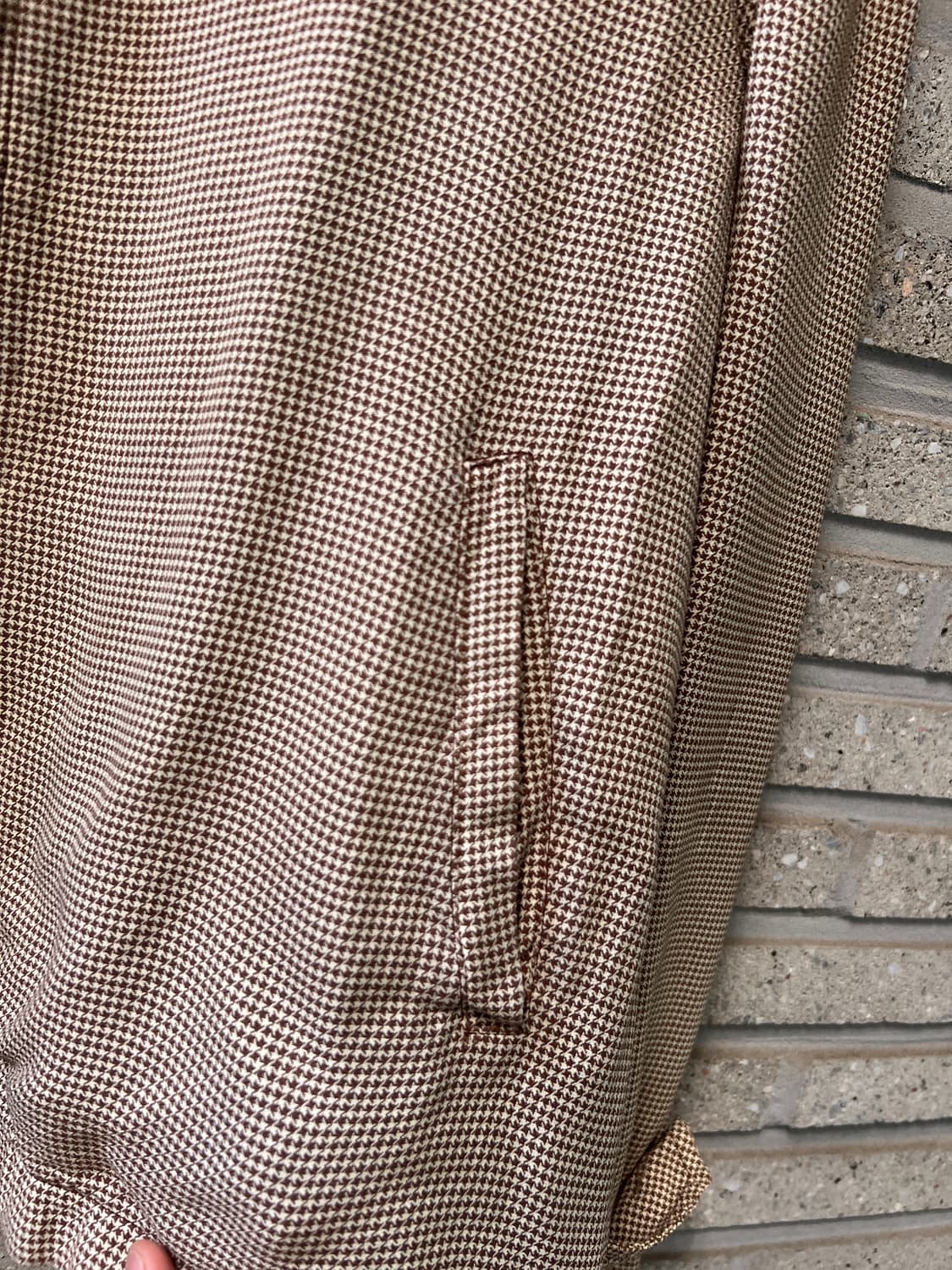 [M]70's Made in USA 브라운 하운드투스체크 드리즐러 자켓 상품이미지3