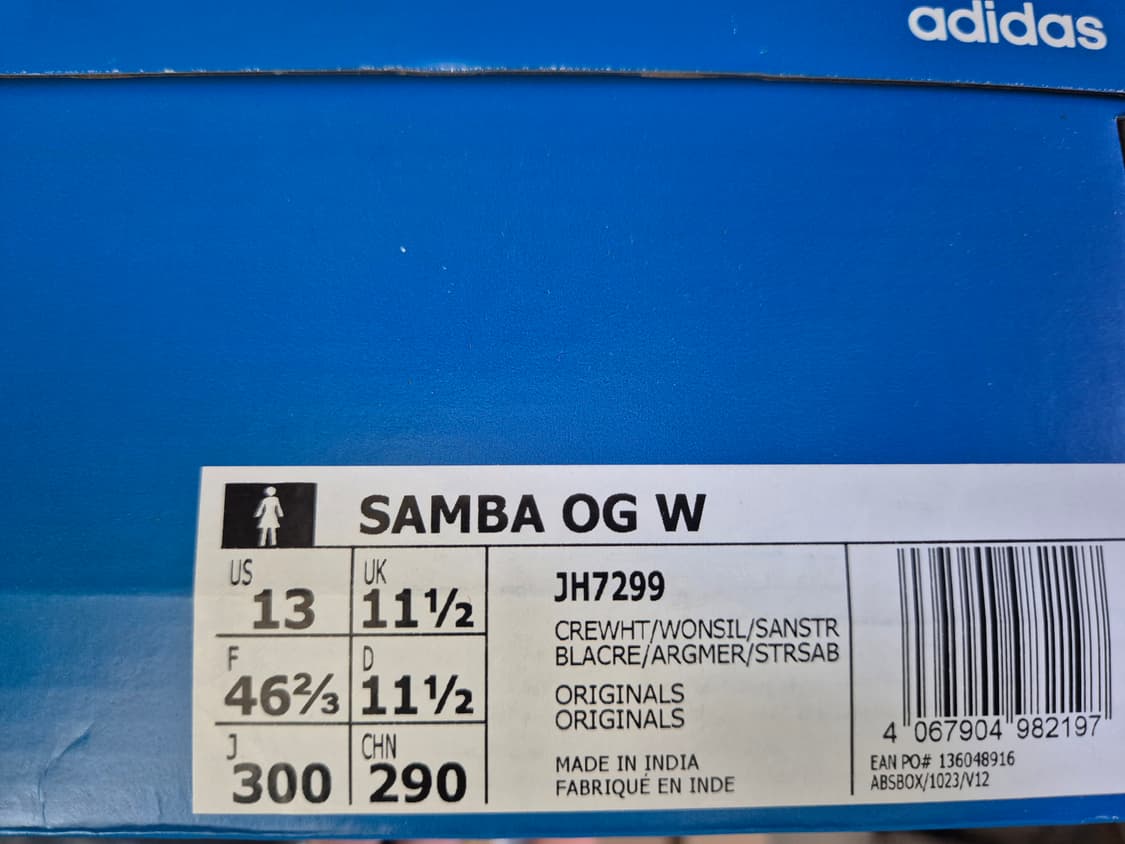 (새상품) 아디다스 삼바 OG 크림 화이트 원더 실버 상품이미지3