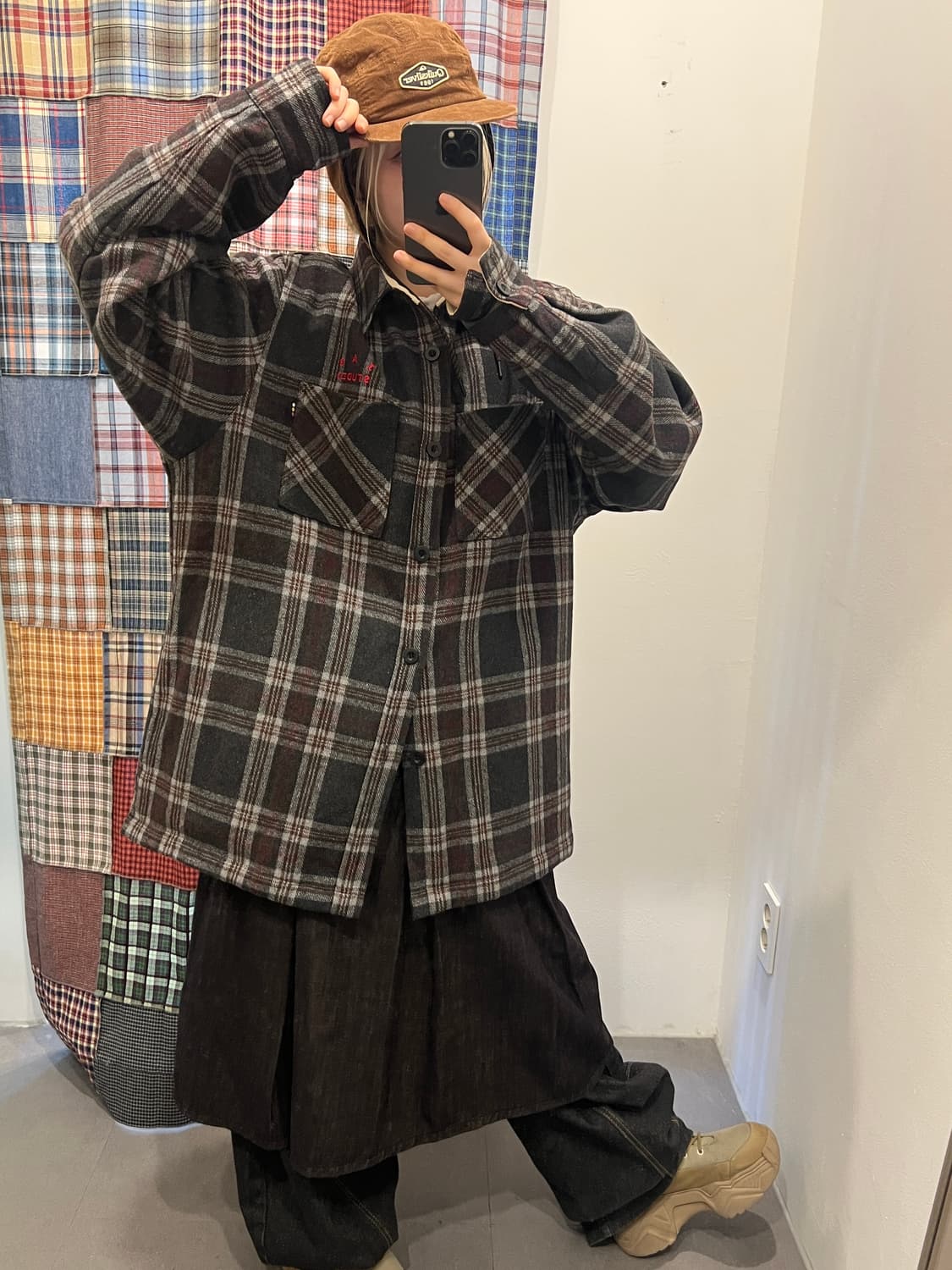 흑청 데님 미디 스커트 상품이미지5