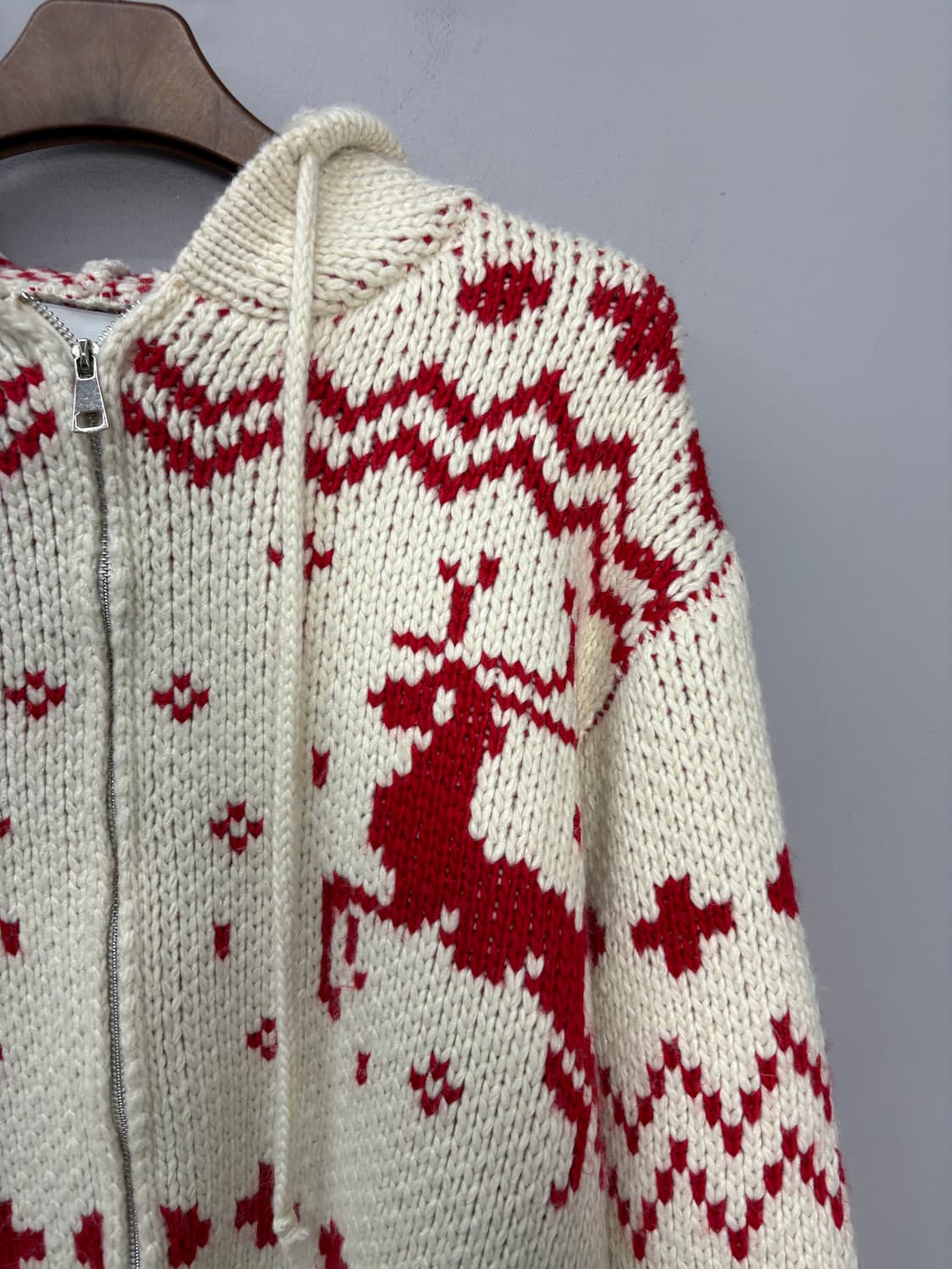 앤드모어 노르딕패턴 니트 후드집업 A2960 상품이미지3