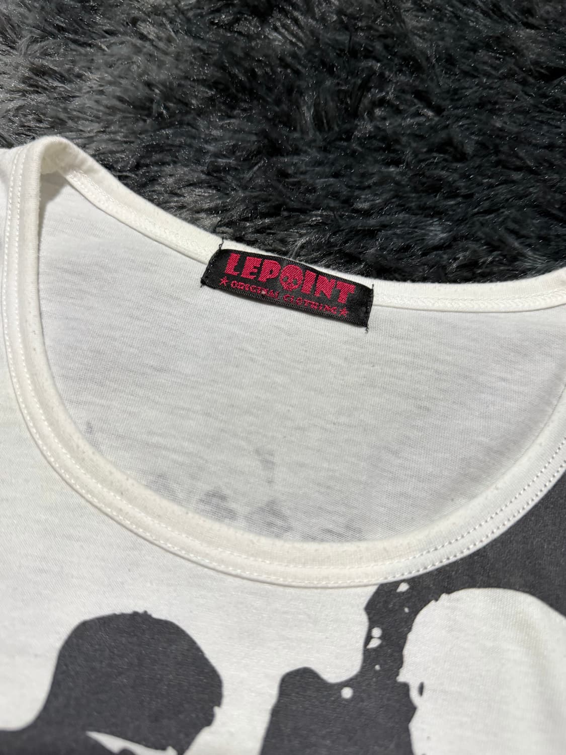 레터링 글리터 해골 세미펑크 반팔 티셔츠 상품이미지4