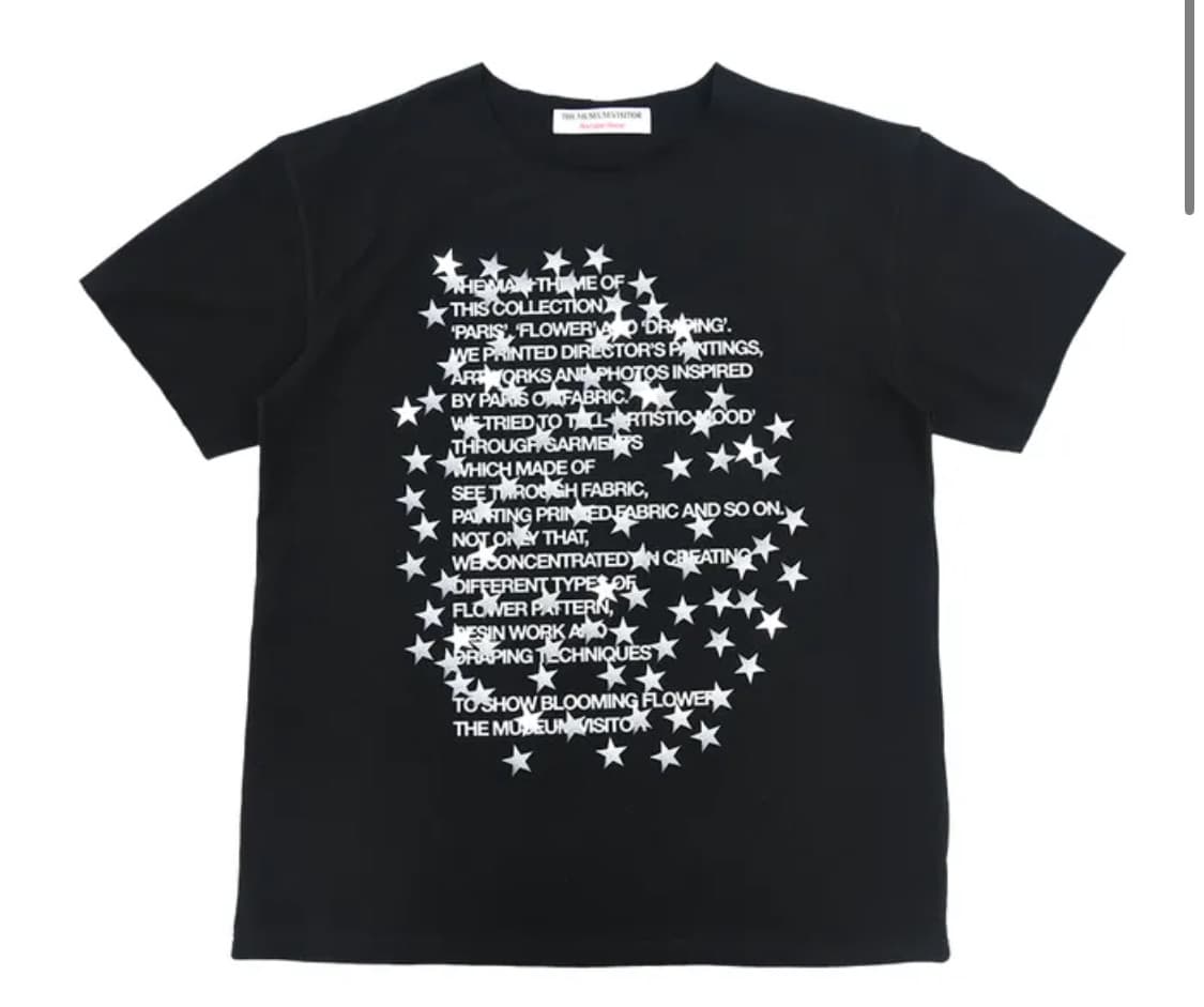 더뮤지엄비지터 star T-shirt black 상품이미지1