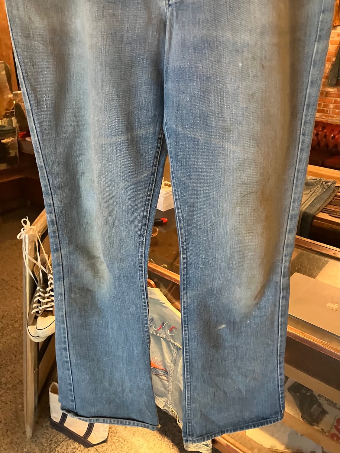 80s USA 빈티지 LEE 리 라이더스 부츠컷 데님 팬츠 상품이미지4