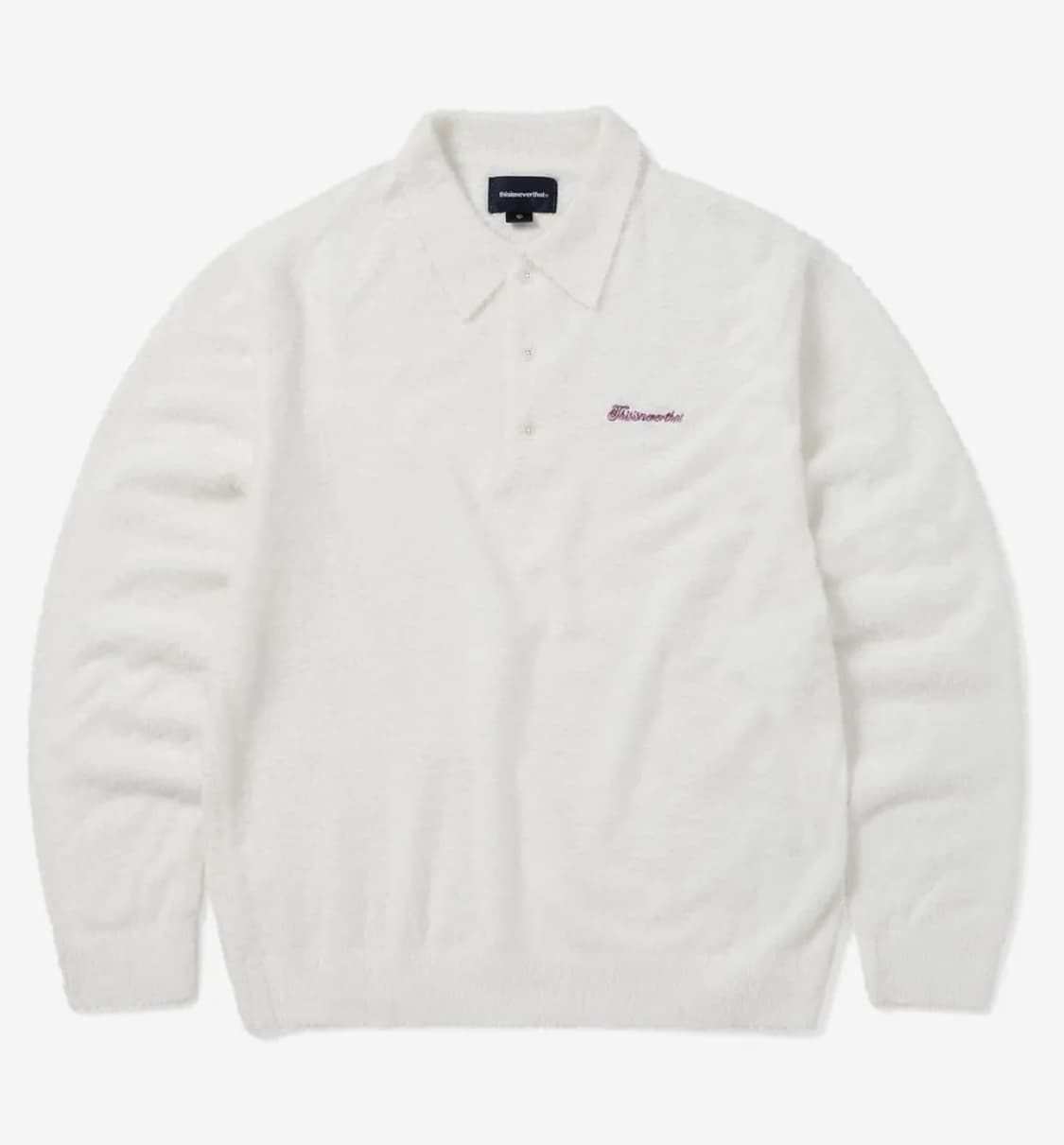 디스이즈네버댓 니트 폴로 화이트 상품이미지1