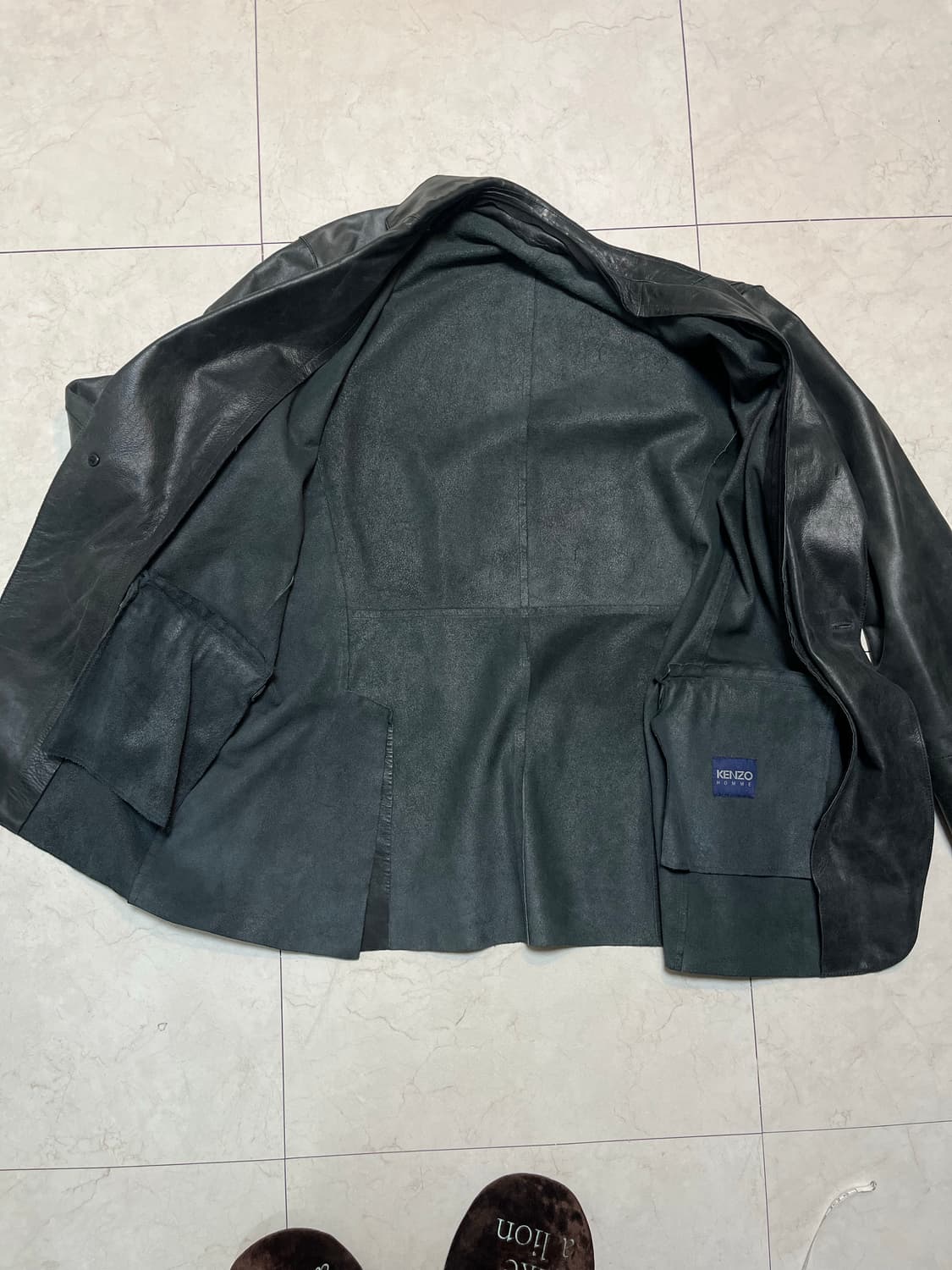 겐조 Kenzo 레더 블레이저 Made in italy XL 상품이미지5