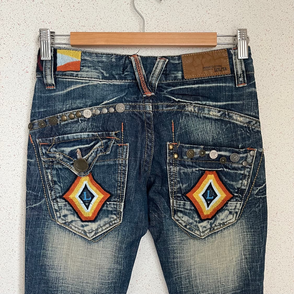 Lolita's club 히피 로우라이즈 데님 팬츠 상품이미지1