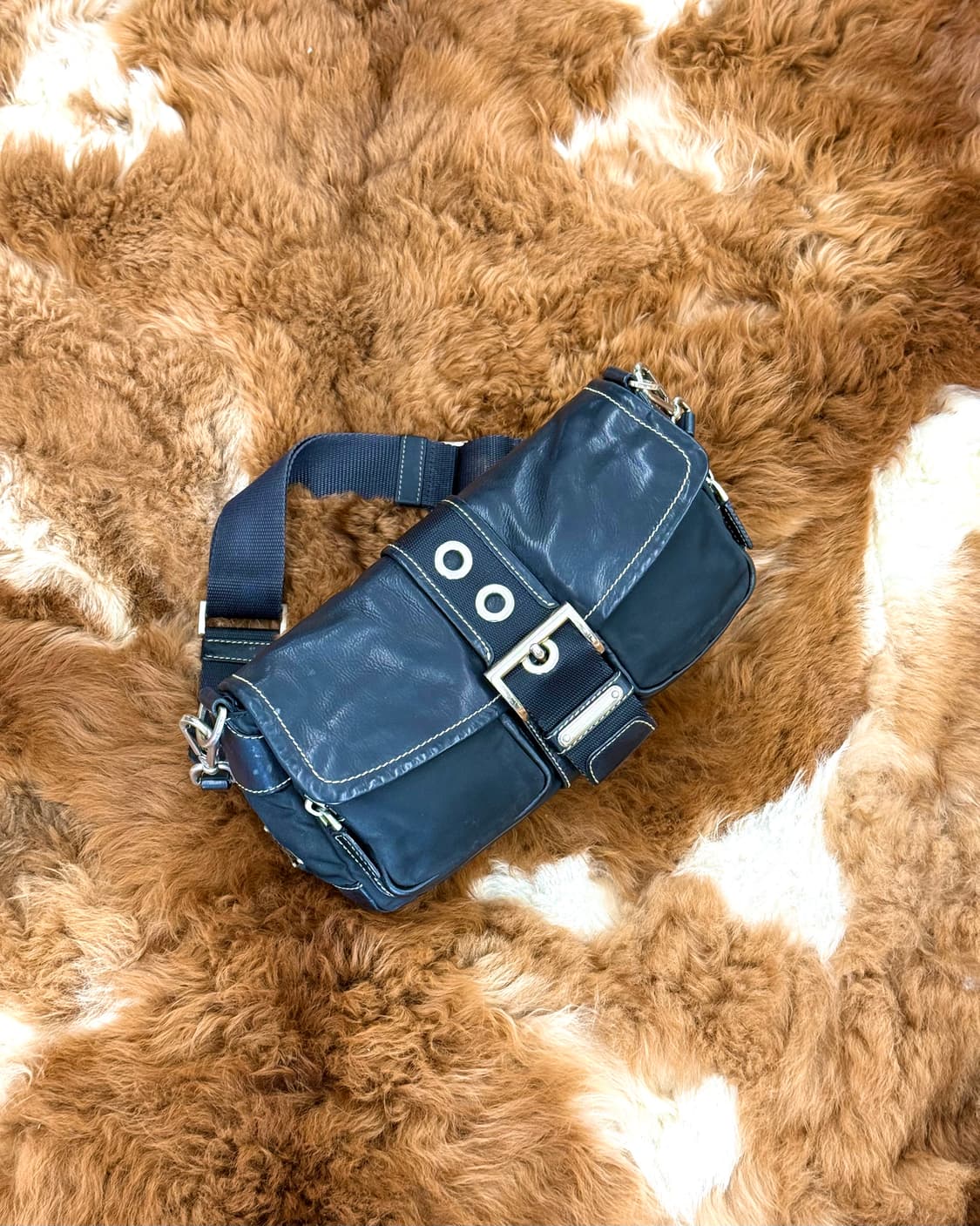 프라다 블랙 포코노 포켓 미니 숄더백 상품이미지1