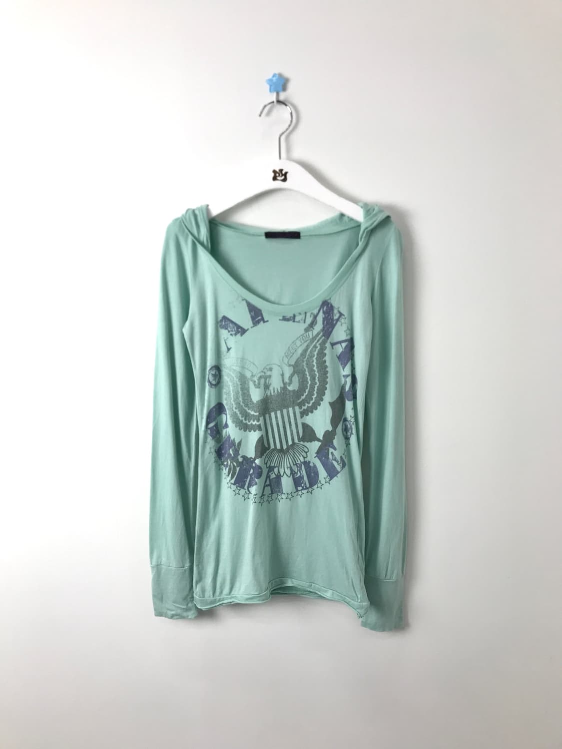 'Maison Gilfy' Eagle Graphic Mint Hoodie 상품이미지6