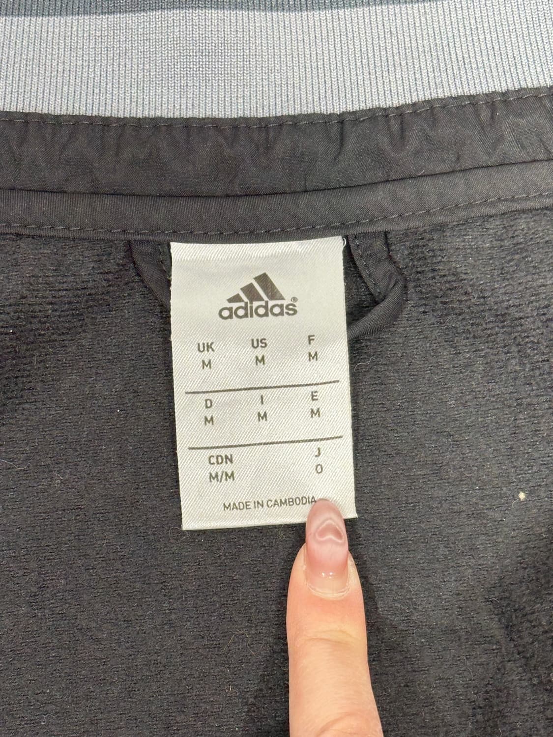 아디다스 블랙 로고 삼선 트랙 자켓 L 상품이미지7