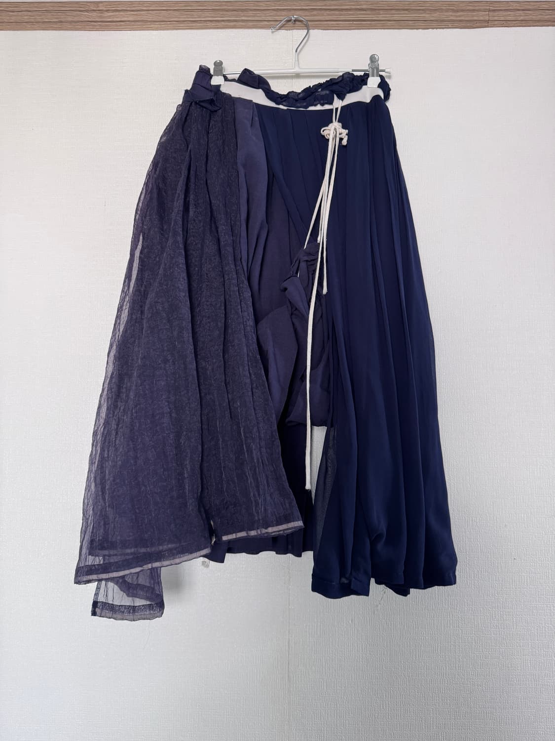 꼼데가르송 네이비 언발 레이어드 스커트 상품이미지7