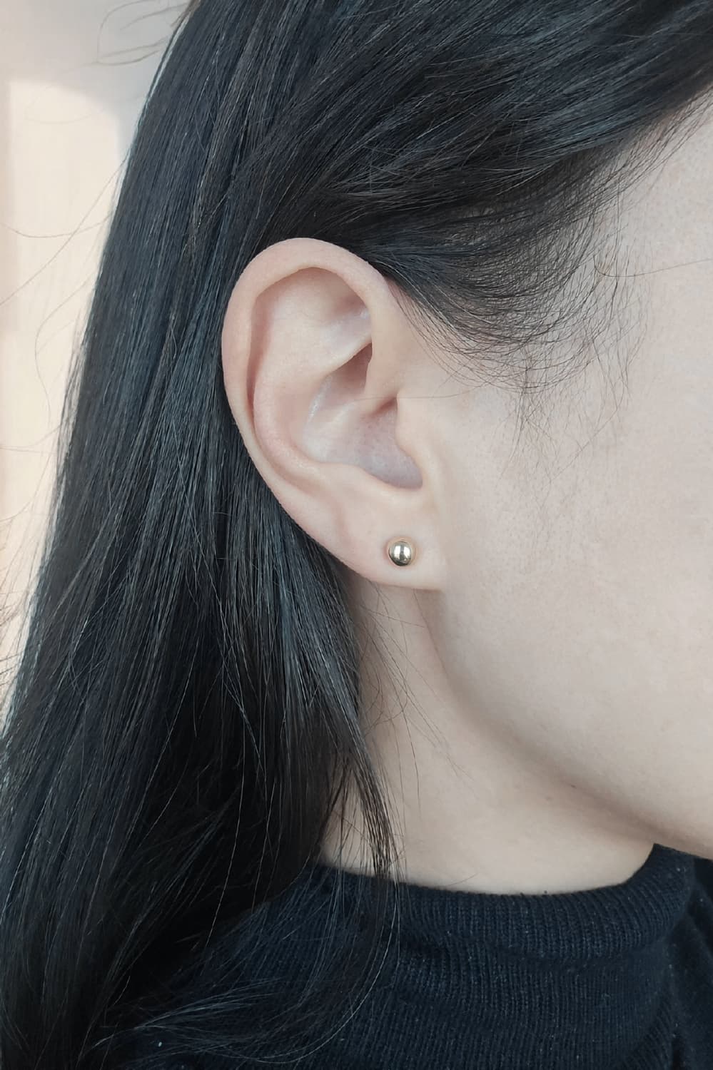 14k 골드 금 볼 귀걸이 상품이미지2