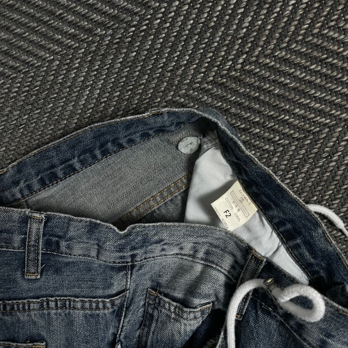 빈티지 미니멀 와이드핏 워싱 데님 팬츠y 4433 상품이미지6