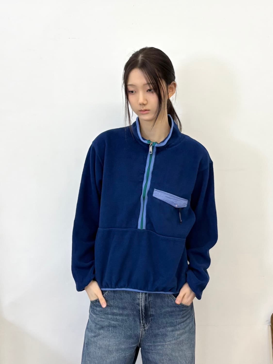 MADE IN USA 🇺🇸 파타고니아 반집업 후리스 네이비 상품이미지1