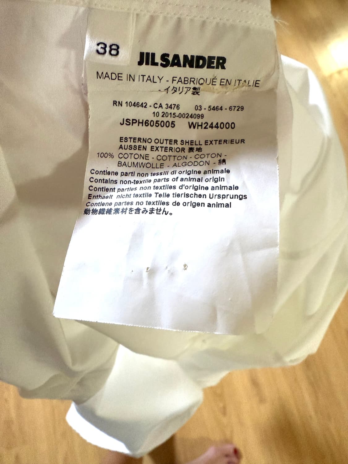 JIL SANDER 질샌더 화이트 셔츠 55 상품이미지5