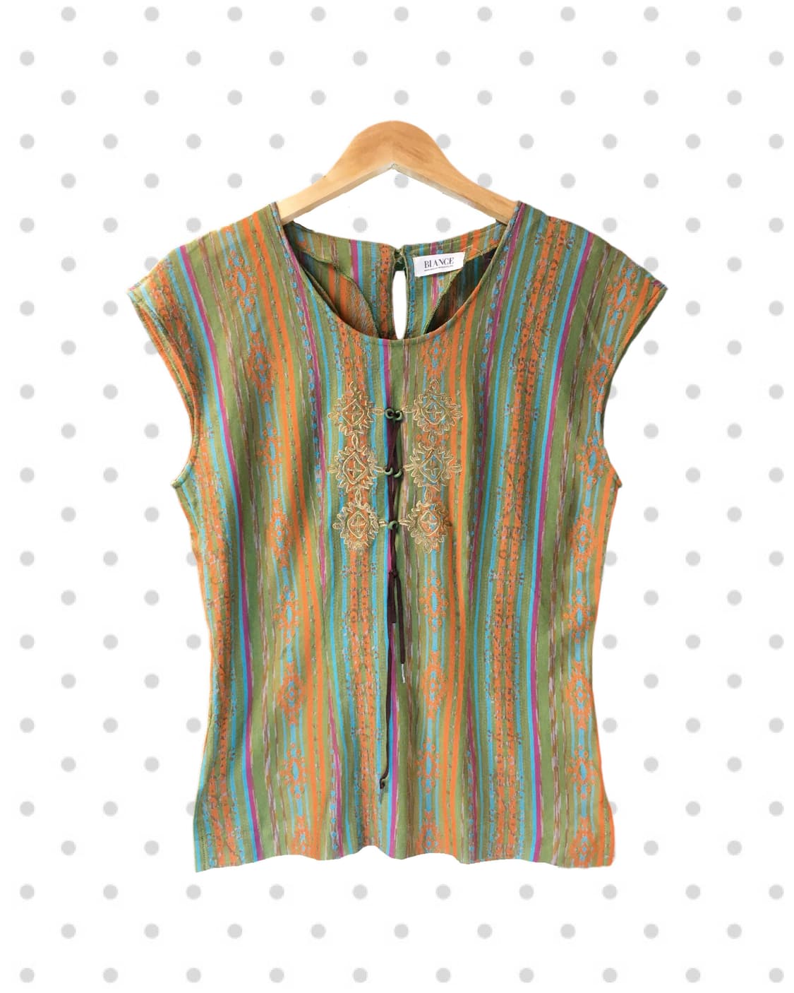 vintage ethnic sleeveless orange 상품이미지4