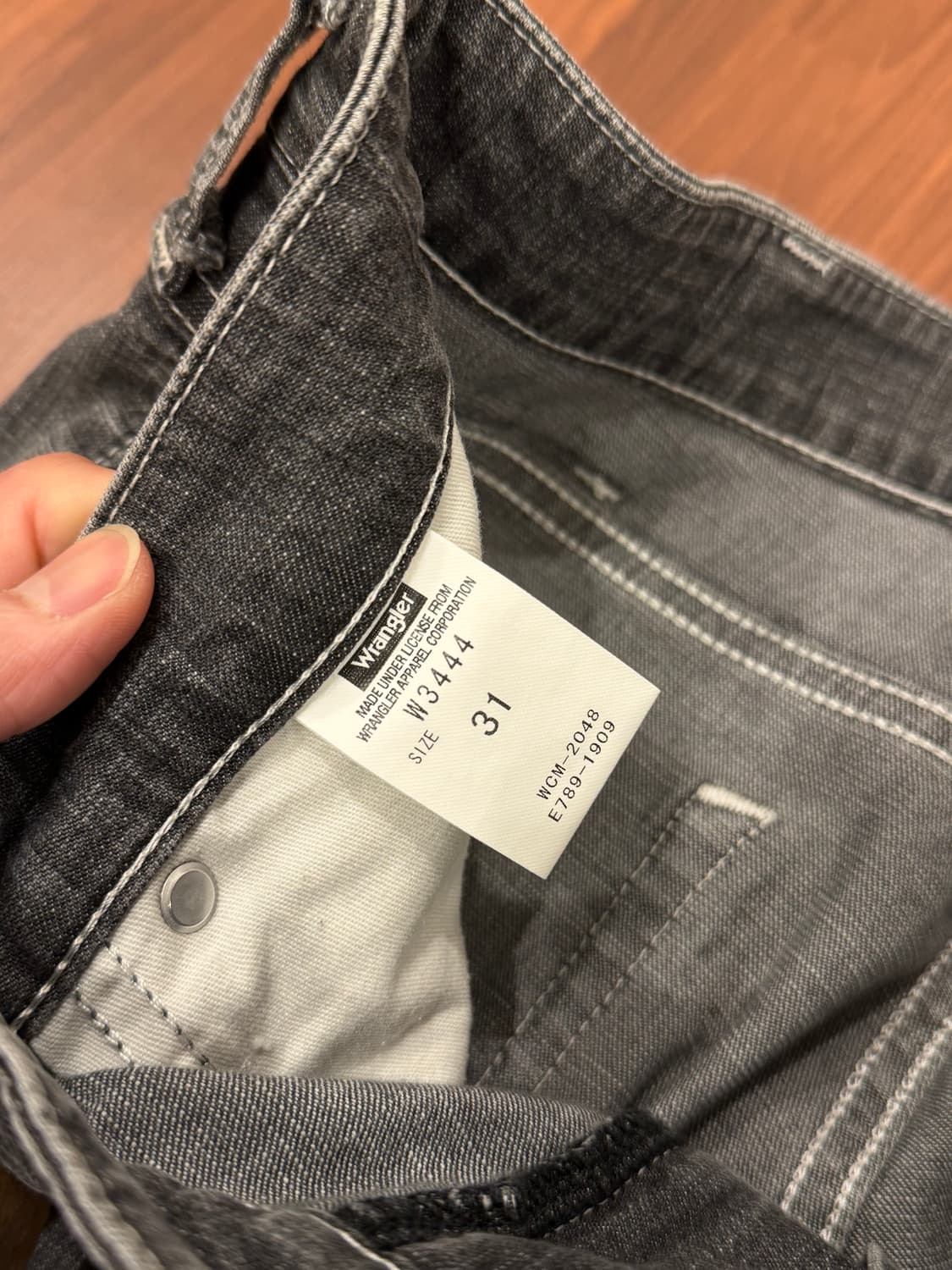 Wrangler 랭글러 흑청 데님 팬츠 (31inch) 상품이미지7