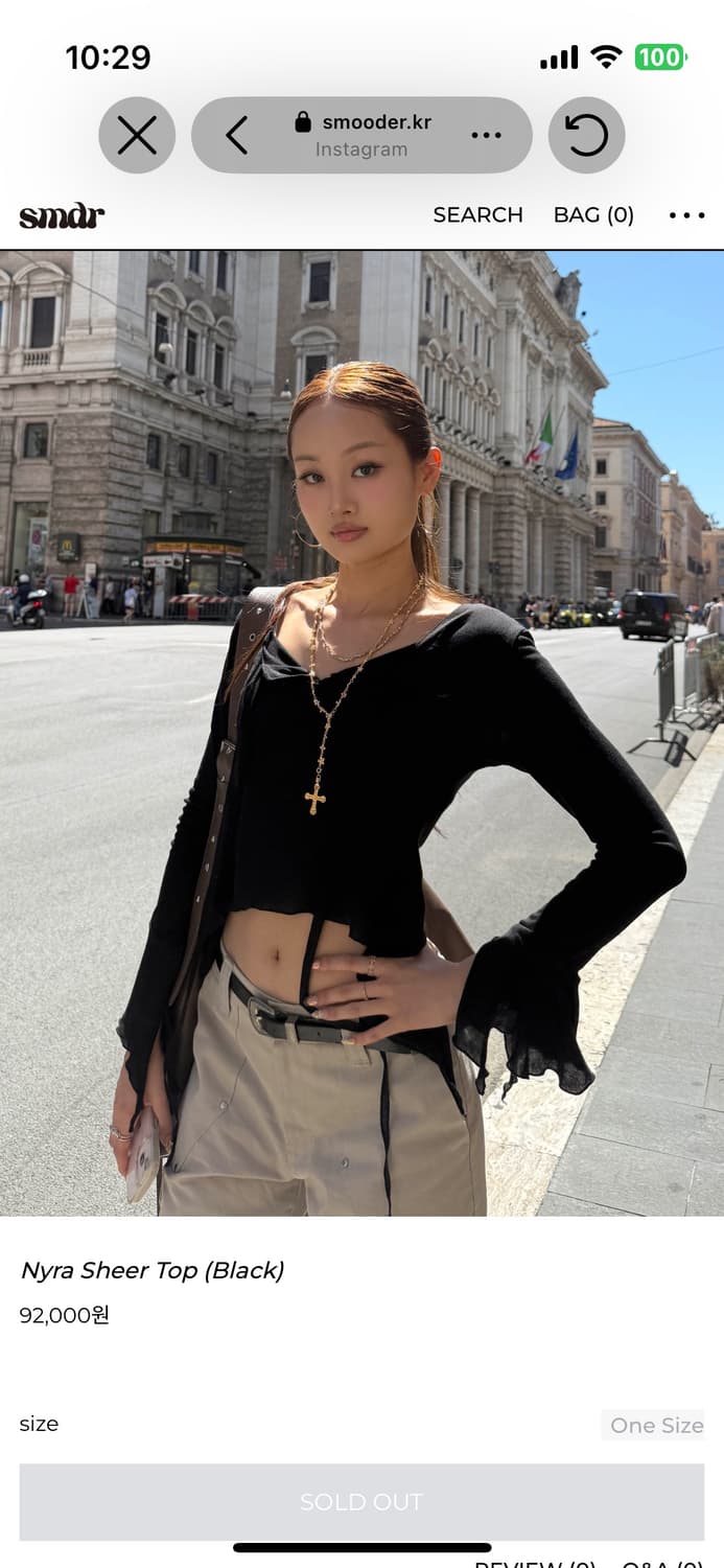 smooder Nyra Sheer Top (Black) 상품이미지2