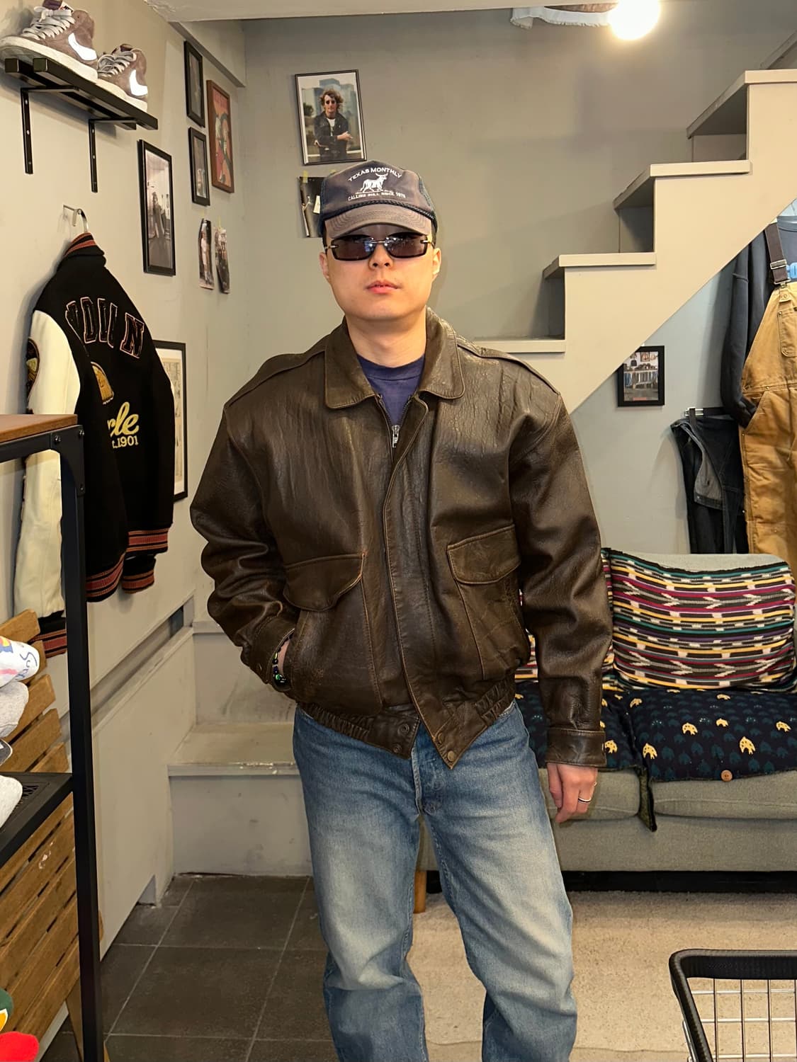 Early 90’s Japanese lambskin A-2 bomber  상품이미지1