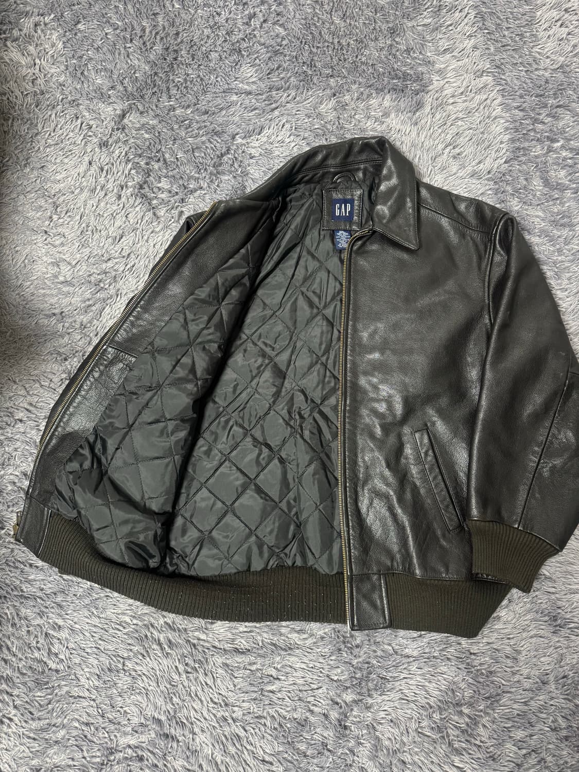 90'S OLD GAP 올드갭 레더 봄버 상품이미지3