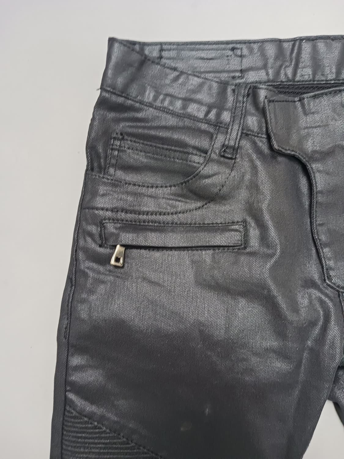 [30] 발망 블랙코팅 바이커진 청바지 상품이미지2
