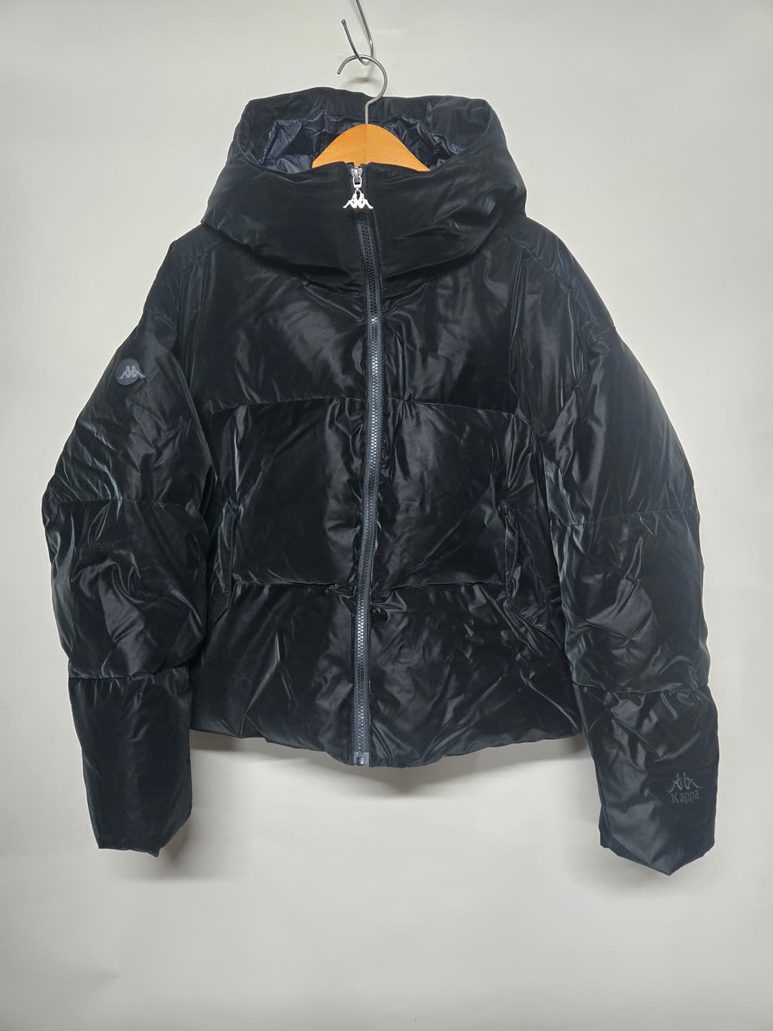 카파 여성 글로시 크롭 푸퍼 패딩 블랙 L 상품이미지1