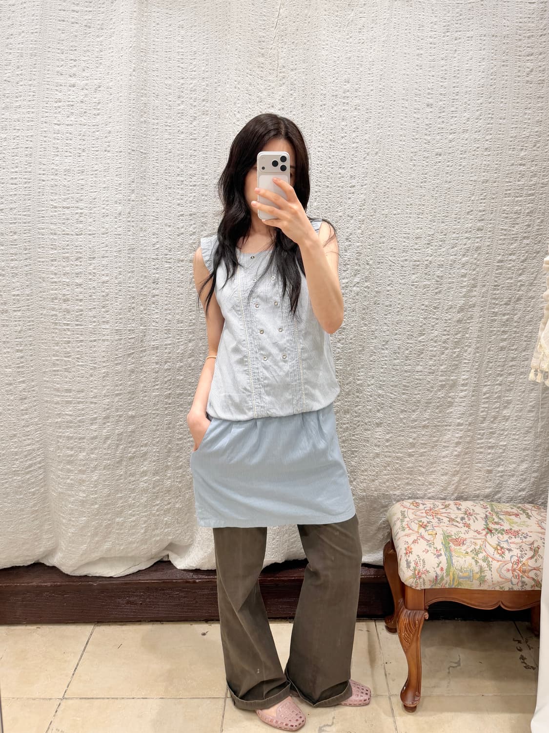 Cloud Stripe Tunic Dress 상품이미지2