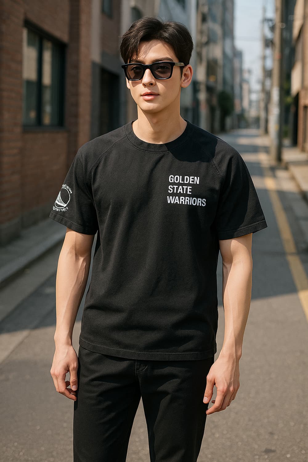NBA. 남자 골든스테이트 워리어스 반팔 티셔츠 블랙_L 상품이미지1