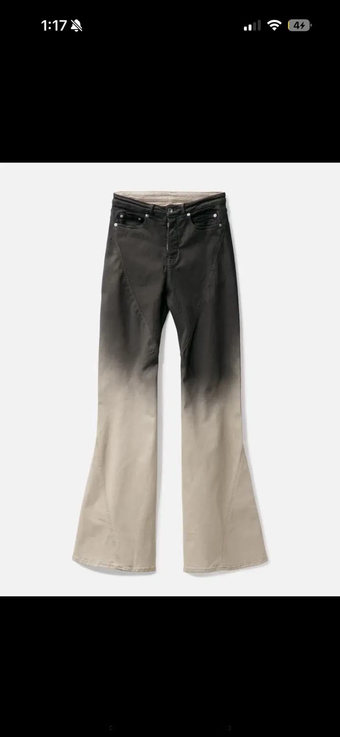 [구매중]릭오웬스 바이어스 볼란 부츠컷 플레어 팬츠 상품이미지1