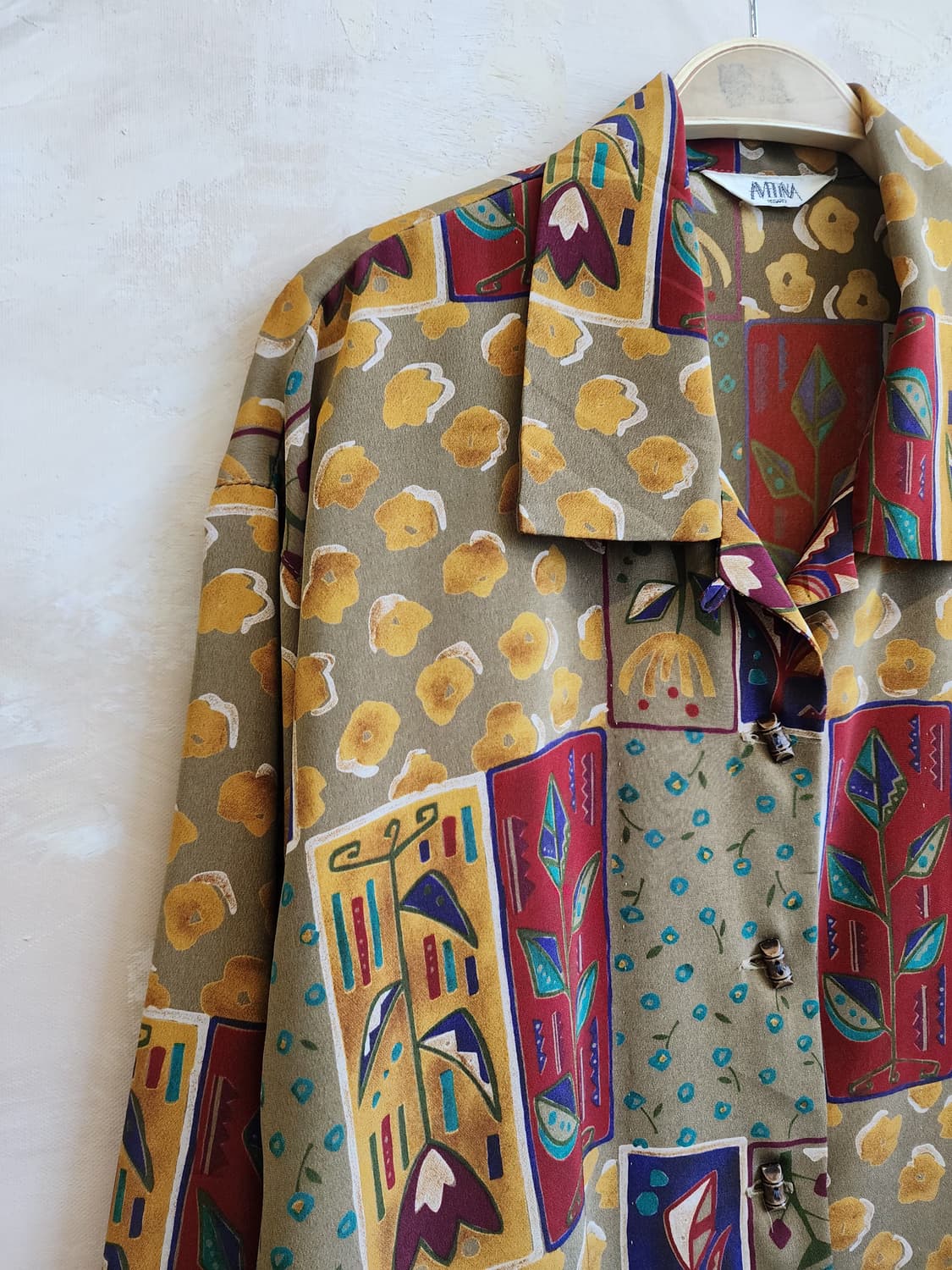 일본빈티지 패턴 블라우스 상품이미지2