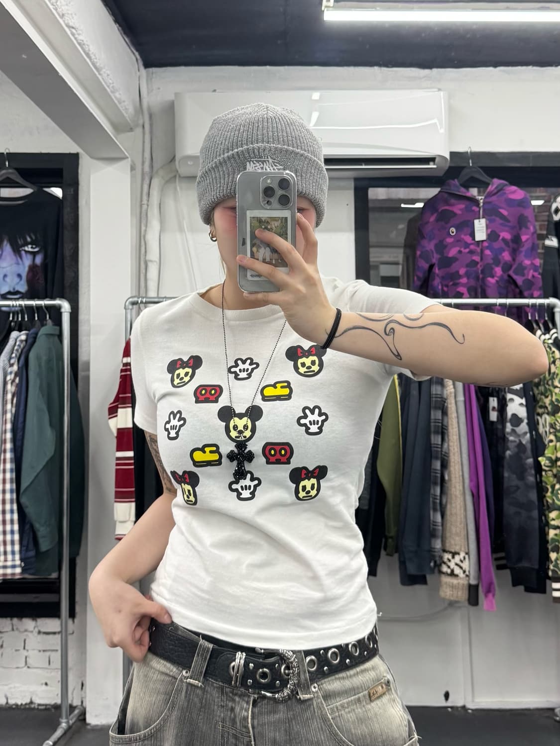 베이프 디즈니 미키미니 티셔츠 상품이미지1