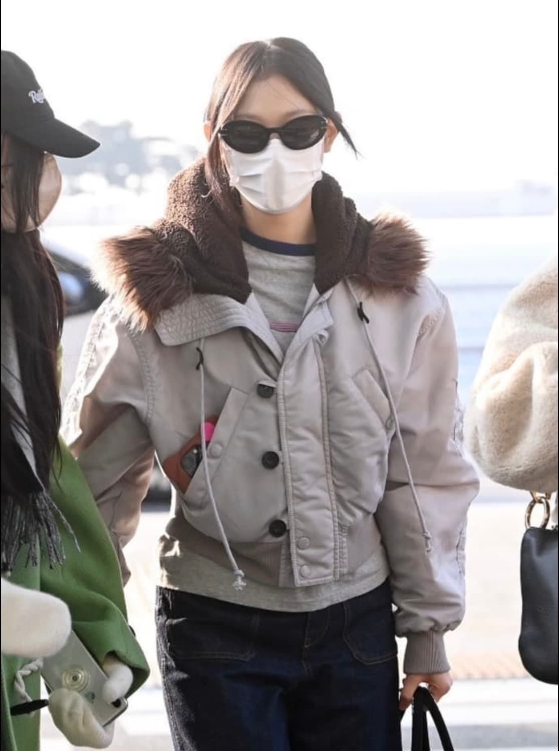 오픈yy오픈와이와이 faux fur zipper hood ma1 1사이즈 상품이미지3