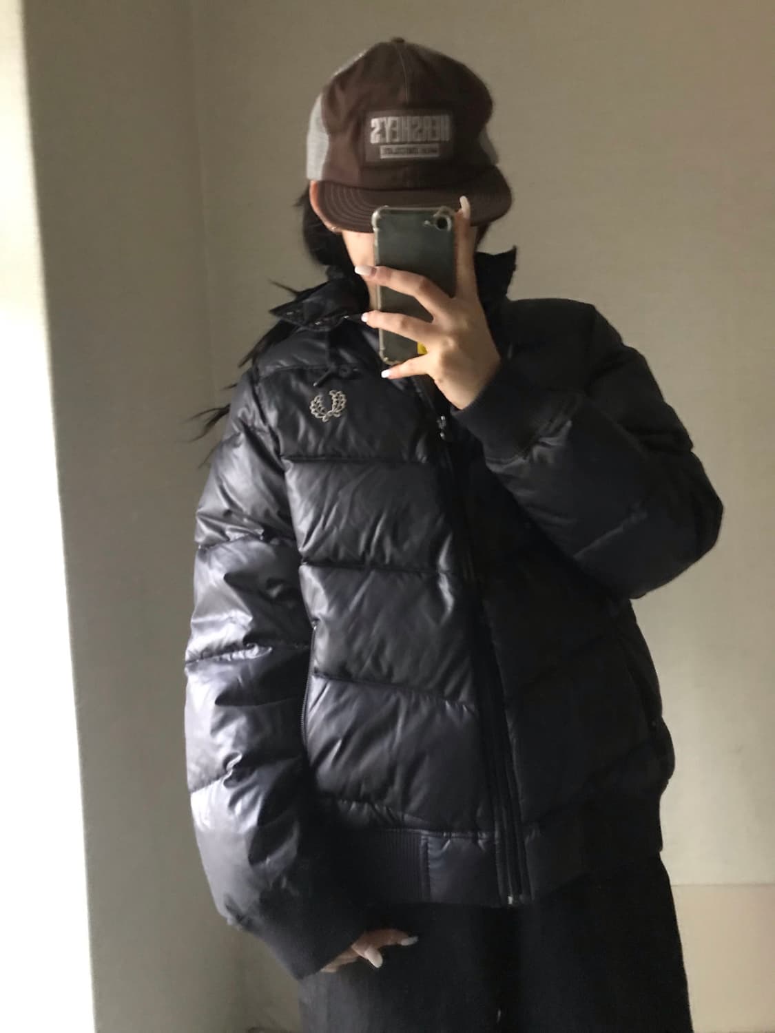 프레드페리 블랙 패딩 상품이미지5