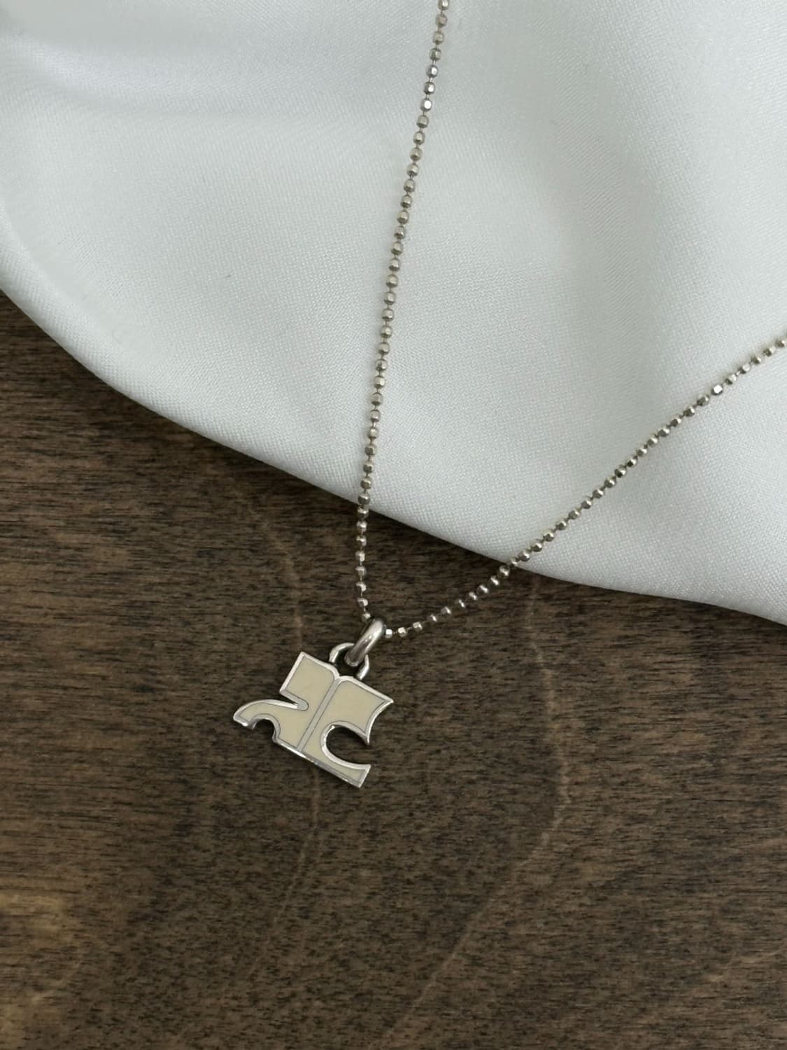 courreges / 꾸레쥬 실버 950 빅로고 목걸이  상품이미지2